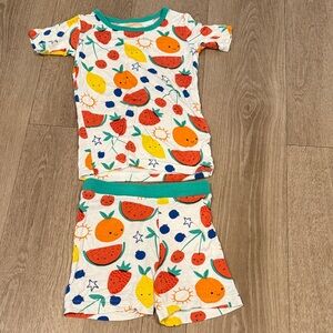 Little Sleepies Colorful Fruit Print Kids Pajamas Set